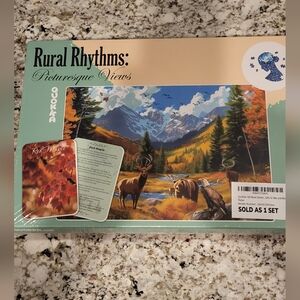 NWT Large Senior Dementia 3 Puzzle Set With Flashcards.